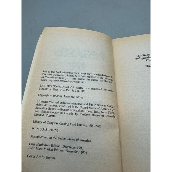 Pegasus In Flight By Anne McCaffrey Paperback 1990 Ballantine READ - Picture 5 of 6